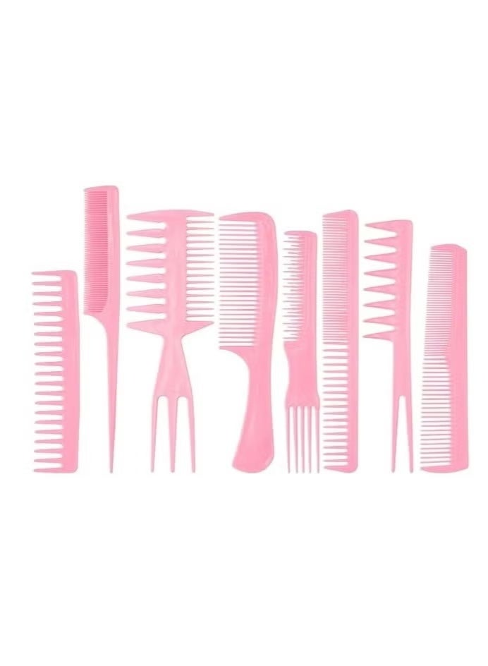 8 قطع طقم أمشاط تصفيف شعر احترافية – أمشاط حلاقة وتصفيف للقص والتقسيم وفك التشابك والسيشوار – مضادة للكهرباء الساكنة ومقاومة للحرارة – متعددة الألوان - Image 2